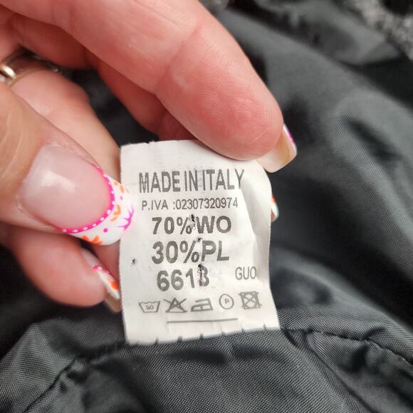 Rare Made in Italy Jacket Womens Wool M corpcore warm fuzzy Jackie O Audrey - Picture 4 of 8